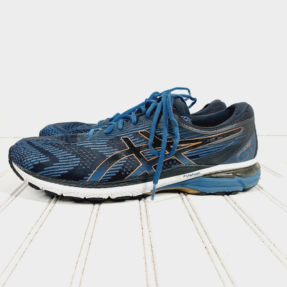 Asics Men's GT-2000 Men's Blue and Black Athleisure Shoes Running Sneakers I888